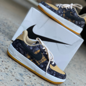 Tênis Nike Stussy x Air Force 1 Low Fossil - CZ9084-200